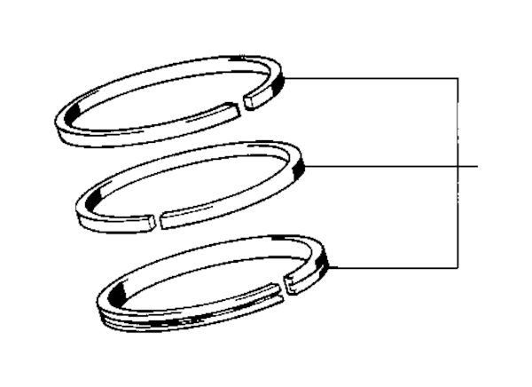 Genuine BMW Engine Piston Ring (525i) - 11251713192
