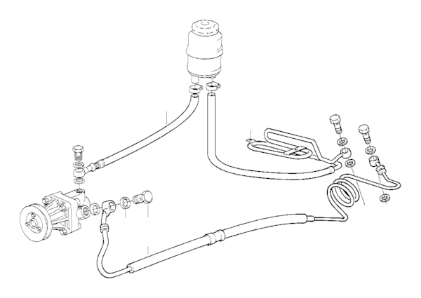 Genuine BMW Power Steering Return Hose - 32411093137