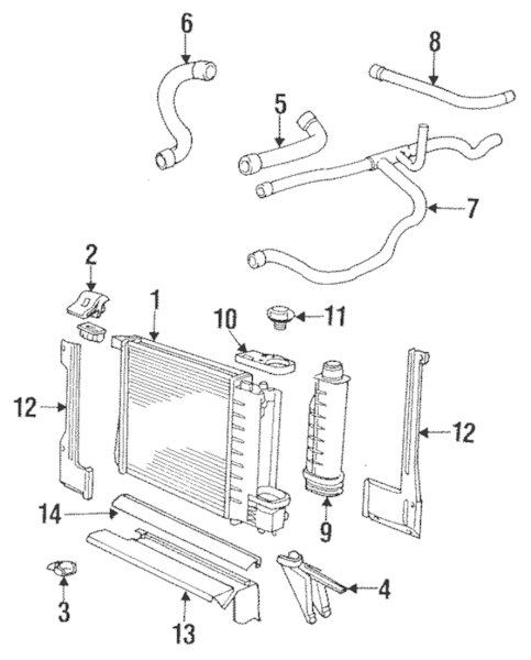 Genuine BMW Water Hose (525i) - 11531720678