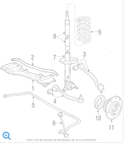 Genuine BMW Strut Cartridge - 31311133517