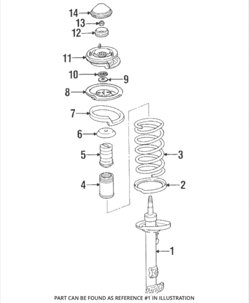 Genuine BMW Strut Assembly (E36) - 31312226987