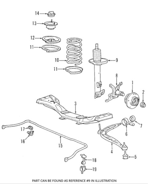 Genuine BMW Strut Assembly (E36) - 31312227486
