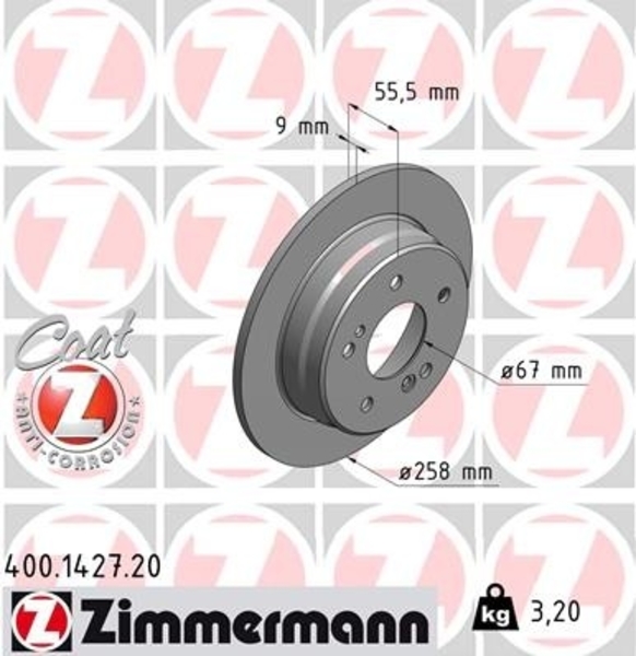 Zimmermann Mercedes Brake Disc - 400142720