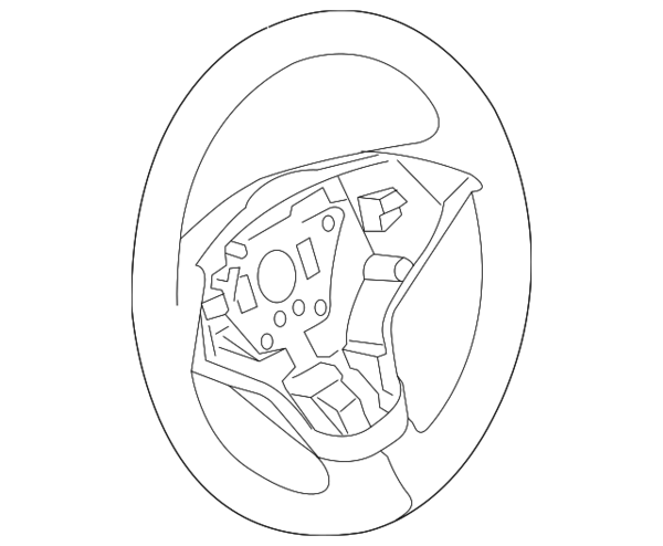 Genuine BMW M Sports Steer.-Wheel Airbag Leather (Black) - 32342283933