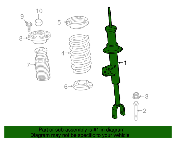 Genuine BMW Suspension Strut - 31316866597