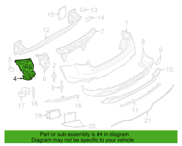 11119829 Genuine BMW Bumper Cover Support Rail - 51127319829 - Modded Euros