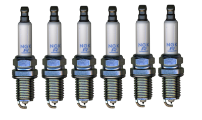 NGK PFR8S8EG Double Platinum Spark Plugs - Factory Heat Range - 6-Pack ...