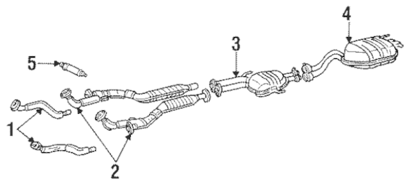 Genuine Mercedes Exhaust Pipe - 1404900619