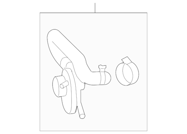 Genuine Mercedes HVAC Heater Hose - 2128300496