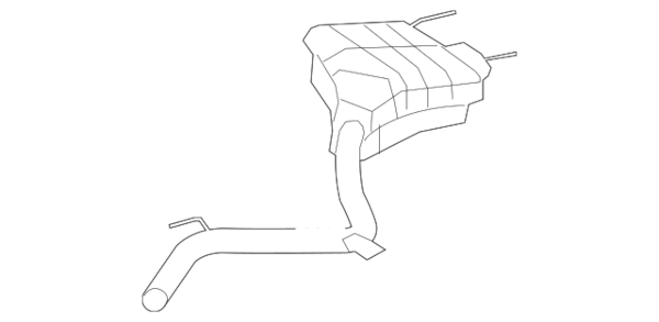 Genuine Mercedes Exhaust Muffler - 2214909721