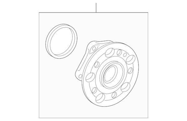 Genuine Mercedes Wheel Bearing and Hub Assembly - 2223340206