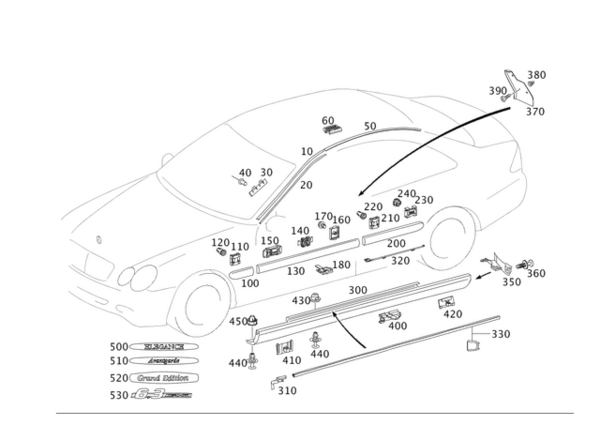Genuine Mercedes Door Molding Clip - 0079887178