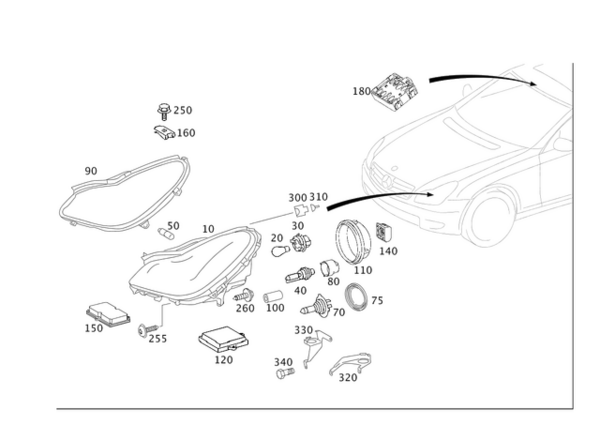 Genuine Mercedes Turn Signal Wiring Harness - 2114409409