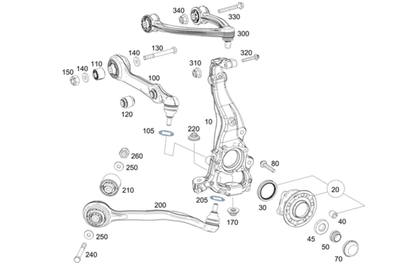 Genuine Mercedes Suspension Control Arm - 2223307201