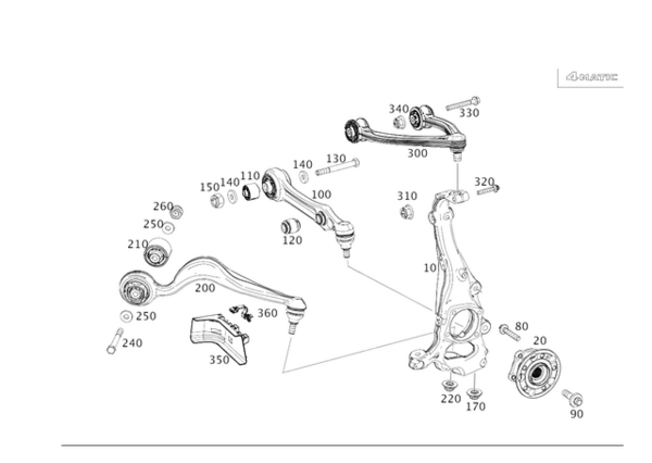 Genuine Mercedes Suspension Control Arm - 2223305402