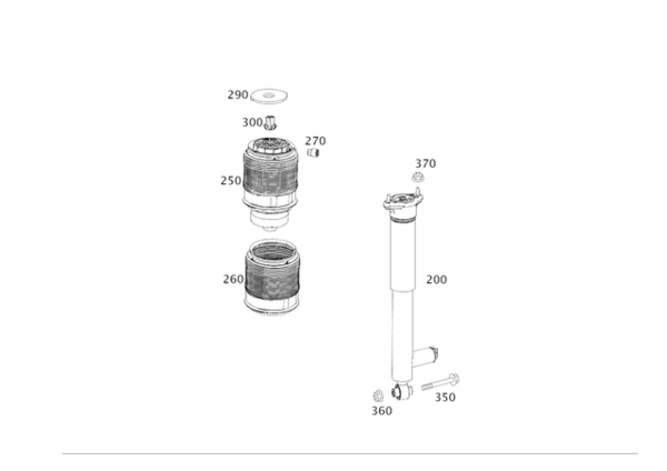 Genuine Mercedes Suspension Strut Bellows - 2123270092