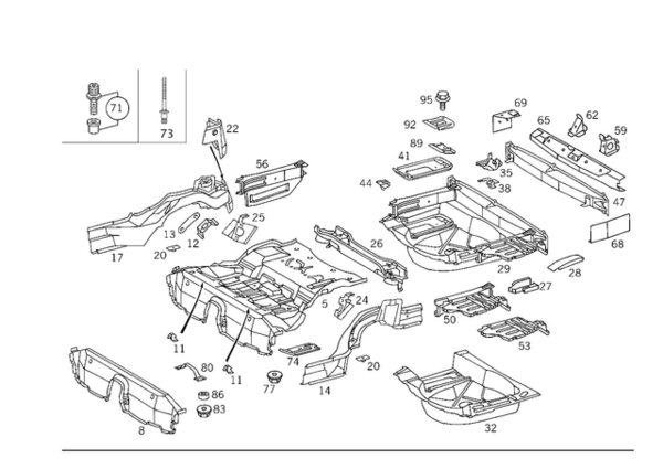 Genuine Mercedes Suspension Subframe Crossmember - 2026180216