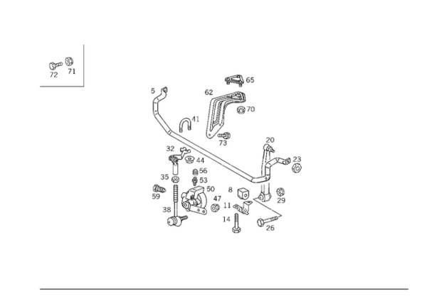 Genuine Mercedes Suspension Ride Height Sensor Bracket - 2023280040