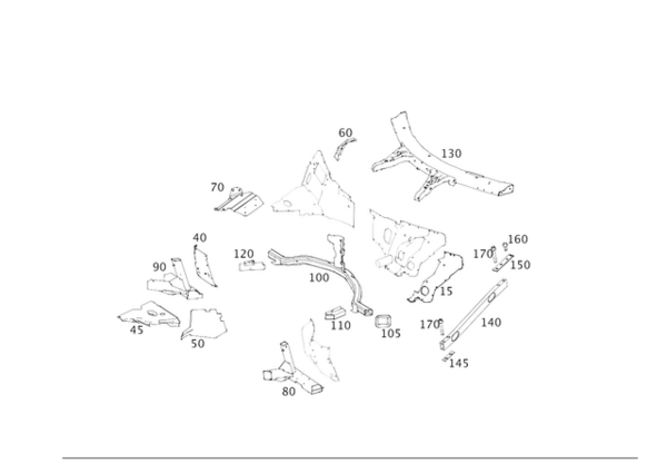 Genuine Mercedes Suspension Strut Brace - 1906208801