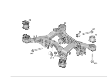 Genuine Mercedes Suspension Subframe Crossmember - 1663505900 - Modded ...
