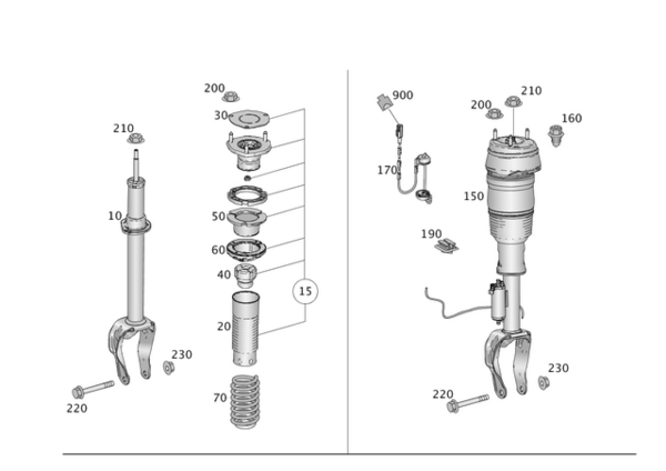 Genuine Mercedes Suspension Strut Mount Reinforcement - 1663270021