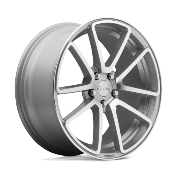 19x8.5 Rotiform R120 SPF Wheel - Gloss Silver Machined (5x112/ET45/66.5)