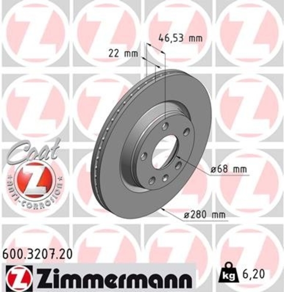 Zimmermann Brake Disc Rotor - 600320720